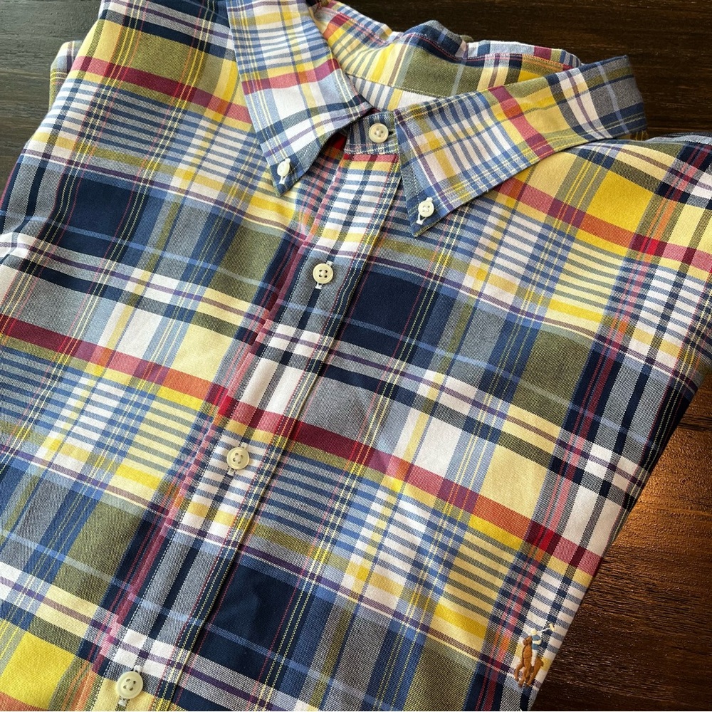 Ralph Lauren Men's Colorful Plaid Button Down‎ Shirt